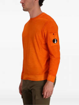C.P. Company - Orange Solid Crew Neck Sweatshirt (XL)