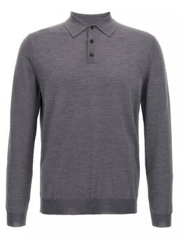 Zanone - Grey Wool Polo T-Shirt (XL)