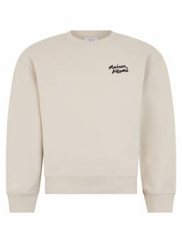 Maison Kitsune - Beige Crew Neck Sweatshirts