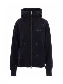 Carhartt WIP - Black Logo Hood Sweatshirt (XS)