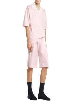 Courreges - Pink Logo Shirt Collar Polo T-Shirt