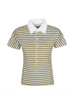 Golden Goose - Multicolour Stripes Shirt Collar Polo T-Shirt