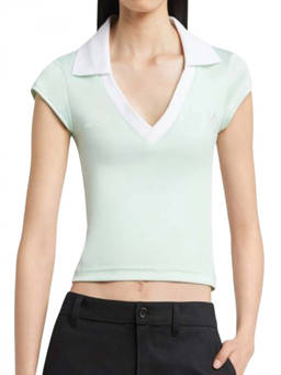 Courreges - Light Green Logo Polo T-Shirt