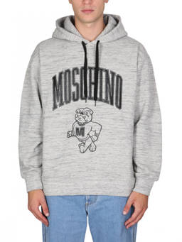 Moschino - Grey Logo Hood Sweatshirts (S)
