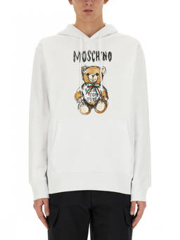 Moschino - White Graphic Hood Sweatshirts (L)