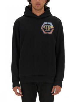 Philipp Plein - Black Logo Hood Sweatshirts