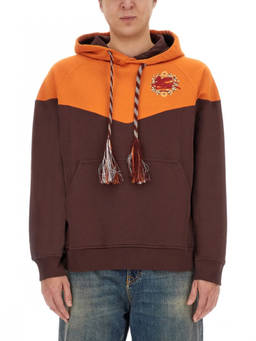 Etro - Brown Colour Block Hood Sweatshirts