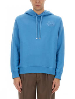 Etro - Blue Logo Hood Sweatshirts