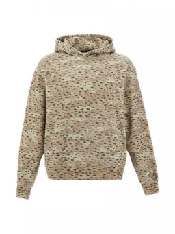 Stampd - Beige Felpa Con Cappuccio Camo Leopard Hoodie