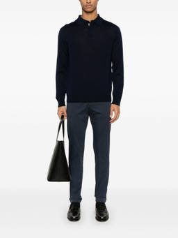 Paul Smith - Blue Long Sleeves Solid Polo T-Shirt (L)