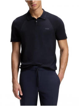 Boss - Black Shirt Collar Polo T-Shirt