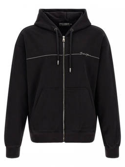 Dolce&Gabbana - Black Logo Regular Hoodie