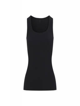 Wolford - Black Solid Scoop Neck Top