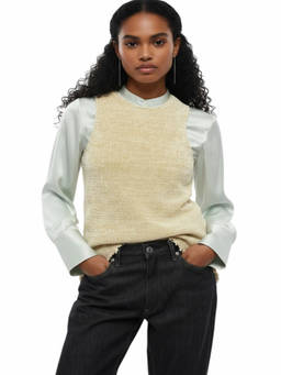 Jil Sander - Off White Knitted Crew Neck Top