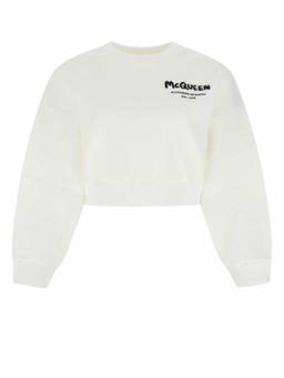 Alexander McQueen - White Cotton Blend Sweatshirt (S)