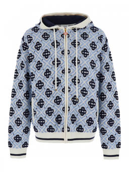 Casablanca - Light Blue Jacquard Hoodie