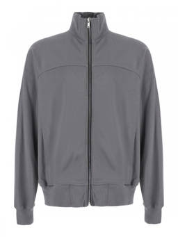 Rick Owens - Grey Zip Up Solid Sweatshirt