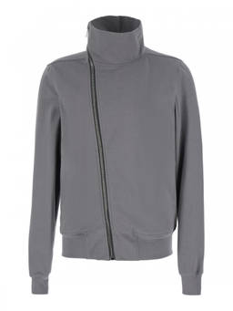 Rick Owens - Grey Zip Up Solid Sweatshirt