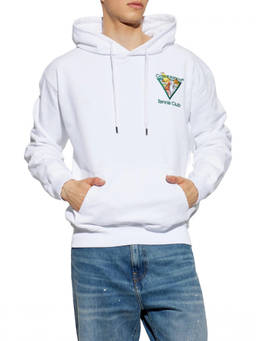 Casablanca - White Embroidered Logo Hoodie