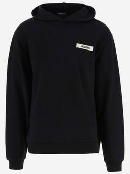 JACQUEMUS - Black Logo Detail Hoodie (XL)
