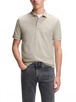 Boss - Beige Logo Patch Polo T-Shirt