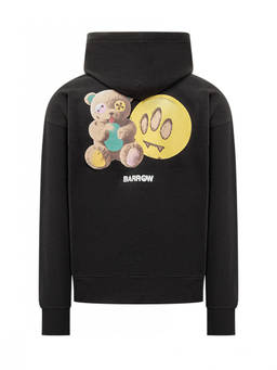 Barrow'S - Black Printed Hood Sweatshirt