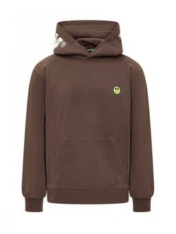Barrow'S - Brown Logo Hood Sweatshirt (S)