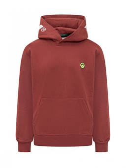 Barrow'S - Red Logo Hood Sweatshirt