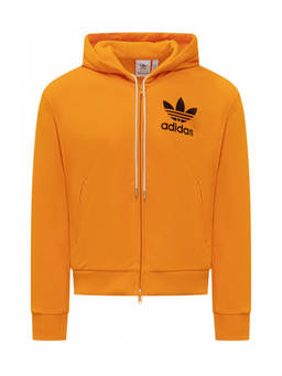 Wales Bonner - Orange Logo Hood Sweatshirt