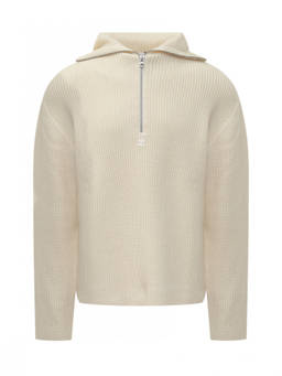 Courreges - Off White Solid Hood Sweatshirt (L)