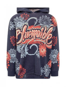 Bluemarble - Navy Blue Hood Sweatshirt (S)