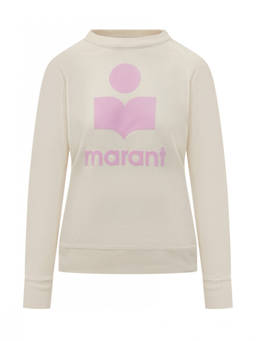 Marant Etoile - Yellow Logo Crew Neck Sweatshirt