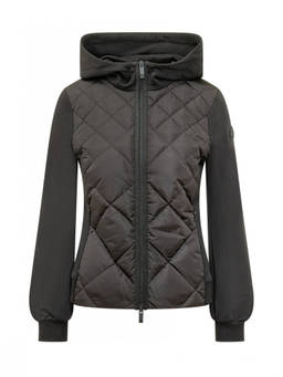Moncler - Black Quilted Hood Sweatshirt (XS)