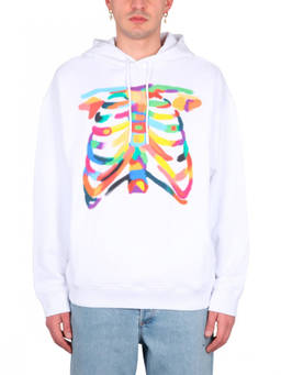 Marcelo Burlon - White Relaxed Graphic Hoodie