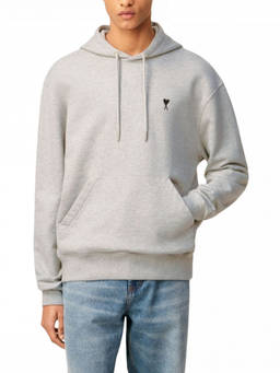 AMI Paris - Grey Logo Print Hoodie