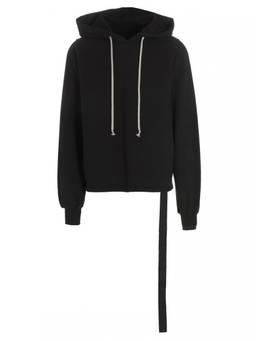 Rick Owens - Black Solid Oversized Hoodie
