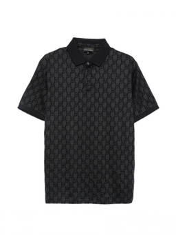 EMPORIO ARMANI - Black Logo Polo T-Shirt