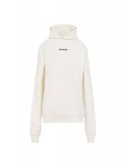 Balenciaga - Off White Logo Hood Sweatshirt