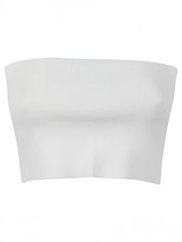 Liviana Conti - White Viscose Bandeau Top