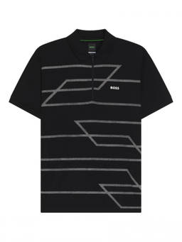 Boss - Black Logo Slim Fit Polo T-Shirt (M)