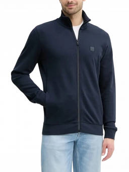 Boss - Dark Blue High-Neck Zip-Up Sweatshirt