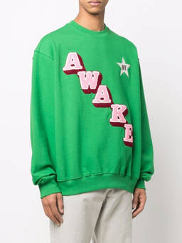 Awake Ny - Green Crew Neck Sweatshirt (L)