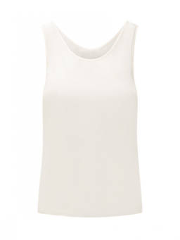 Pinko - White Solid Scoop Neck Top
