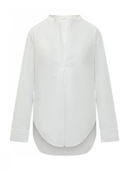Studio Nicholson - White Solid V Neck Top