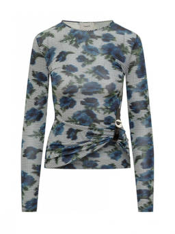 Coperni - Blue Printed Crew Neck Top