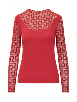 Givenchy - Red Logo Round Neck Top
