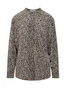Marant Etoile - Black Abstract Round Neck Top (L)