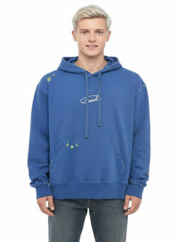 Diesel - Blue Loose Logo Hoodie