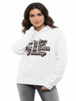 Dsquared2 - White Graphic Hood Sweatshirt