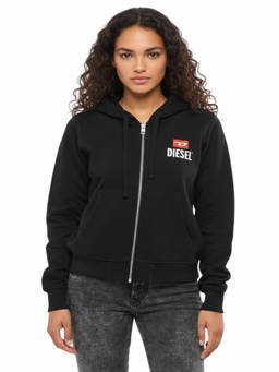 Diesel - Black Logo Hood Sweatshirt (L)